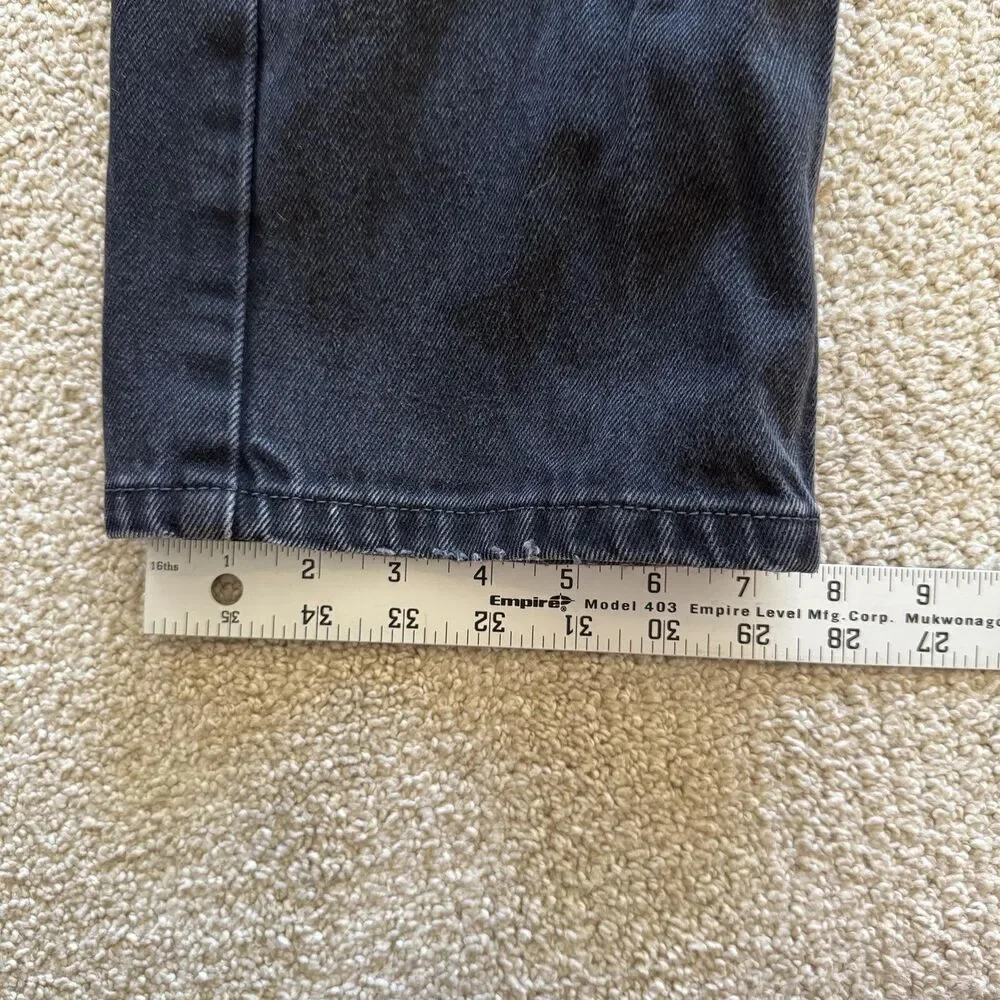 Levi's 505 Jeans Mens 36x32 Black Dark Wash Regular Straight Denim 5 Pocket